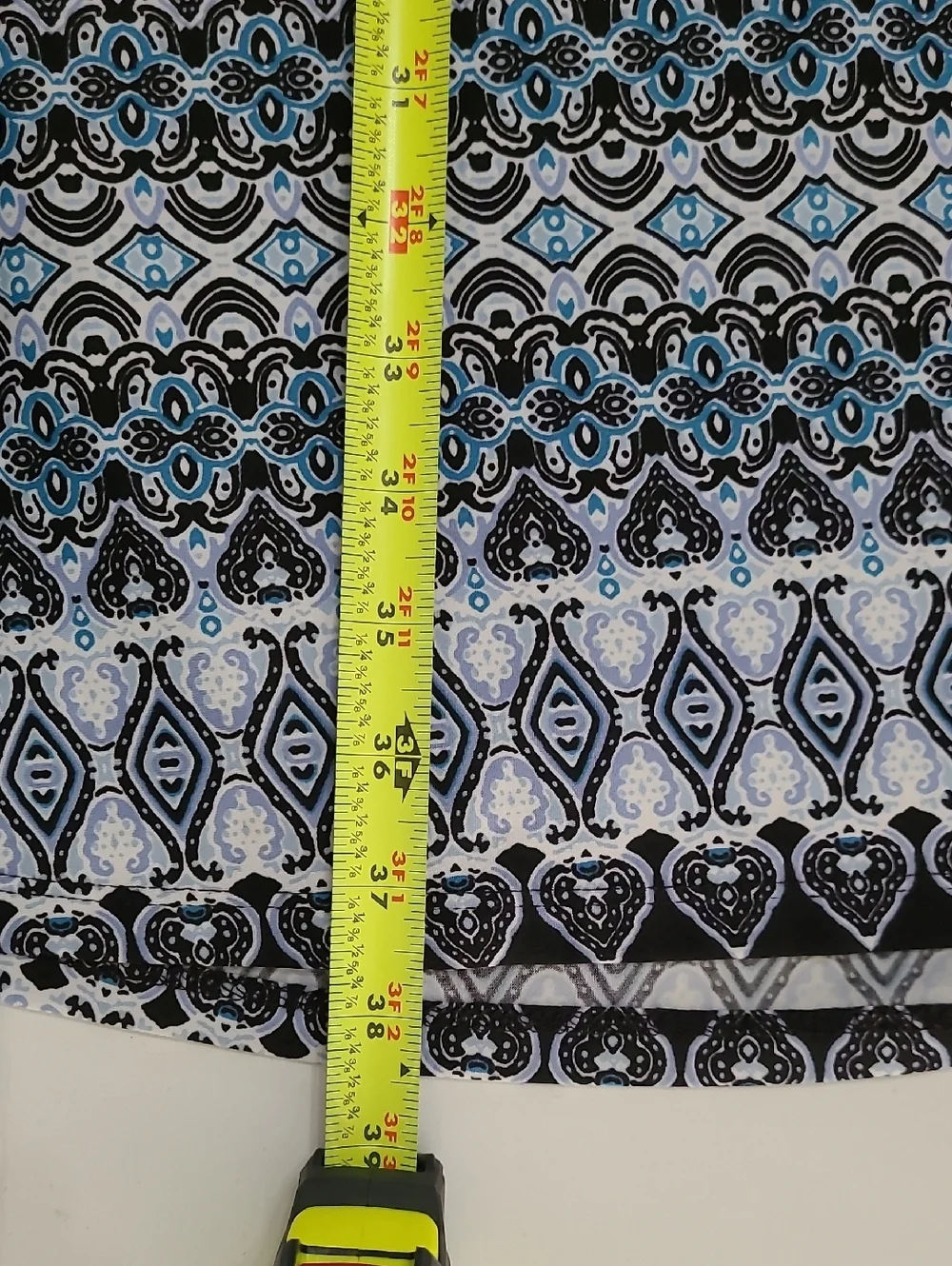New Directions Blue Paisley Print Long Sleeve Dress size XL